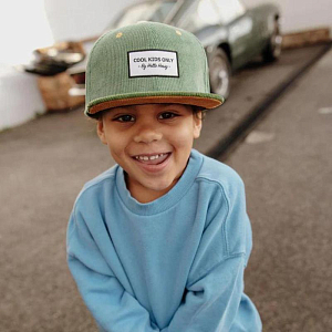 Бейсболка вельветовая Hello Hossy "Flat Brim Sweet Kiwi", спелое киви